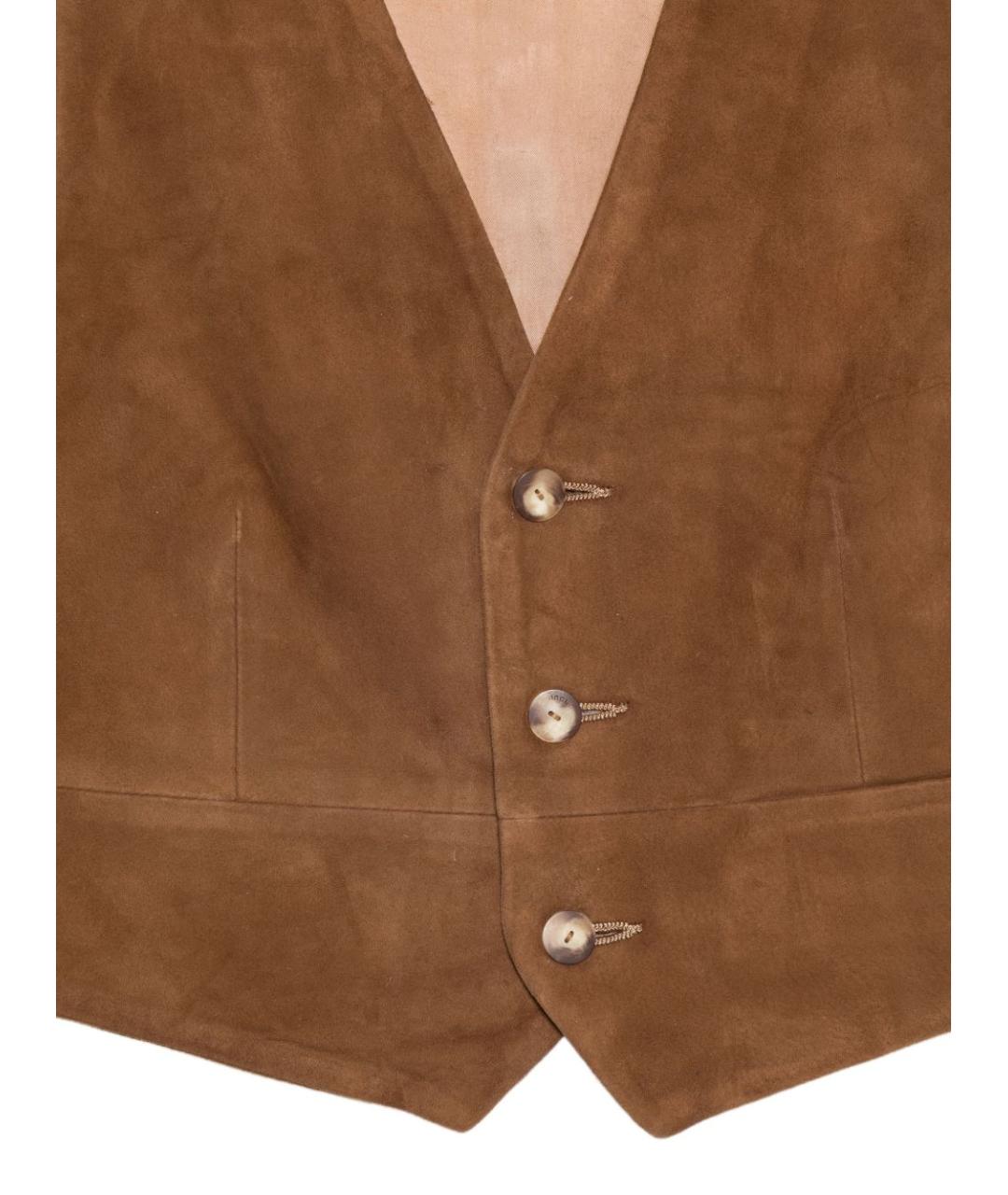 DONDUP Коричневый замшевый жилет, фото 3