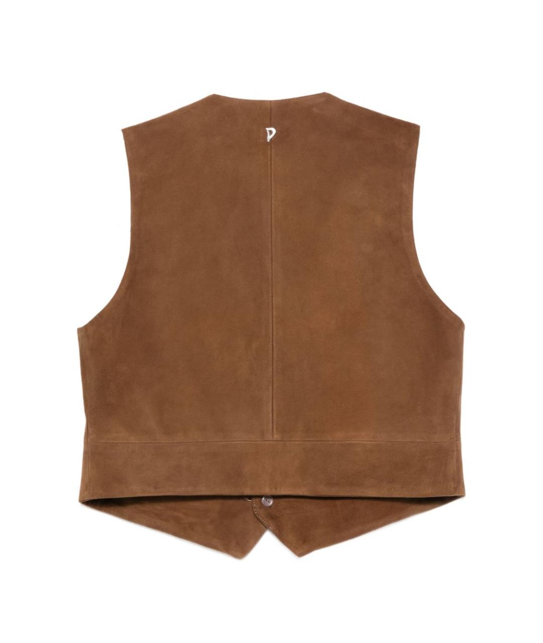 DONDUP Коричневый замшевый жилет, фото 2