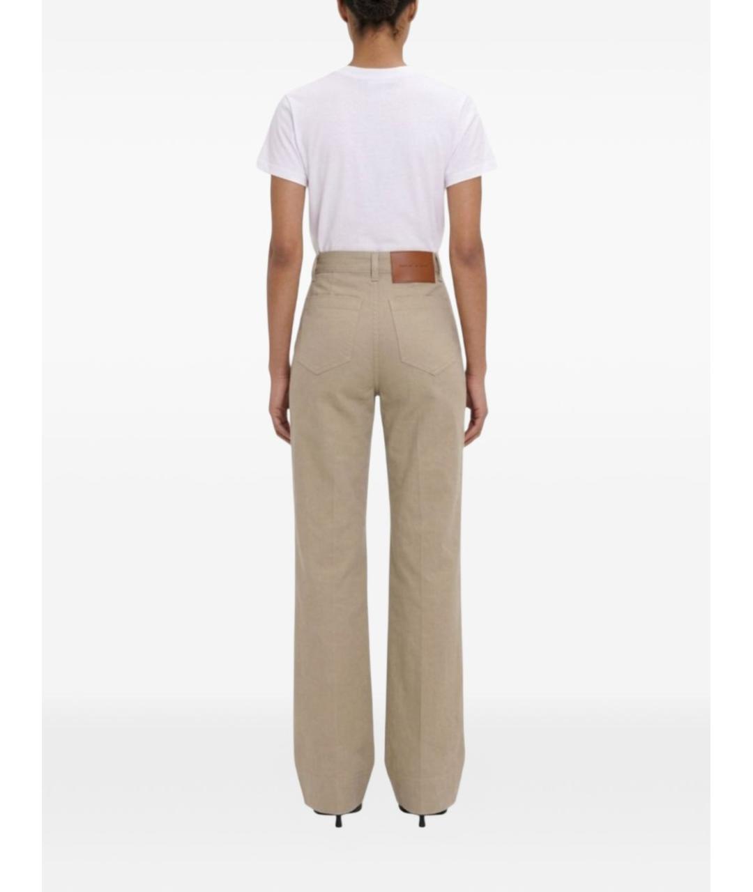 VICTORIA BECKHAM Серые хлопковые прямые джинсы, фото 2