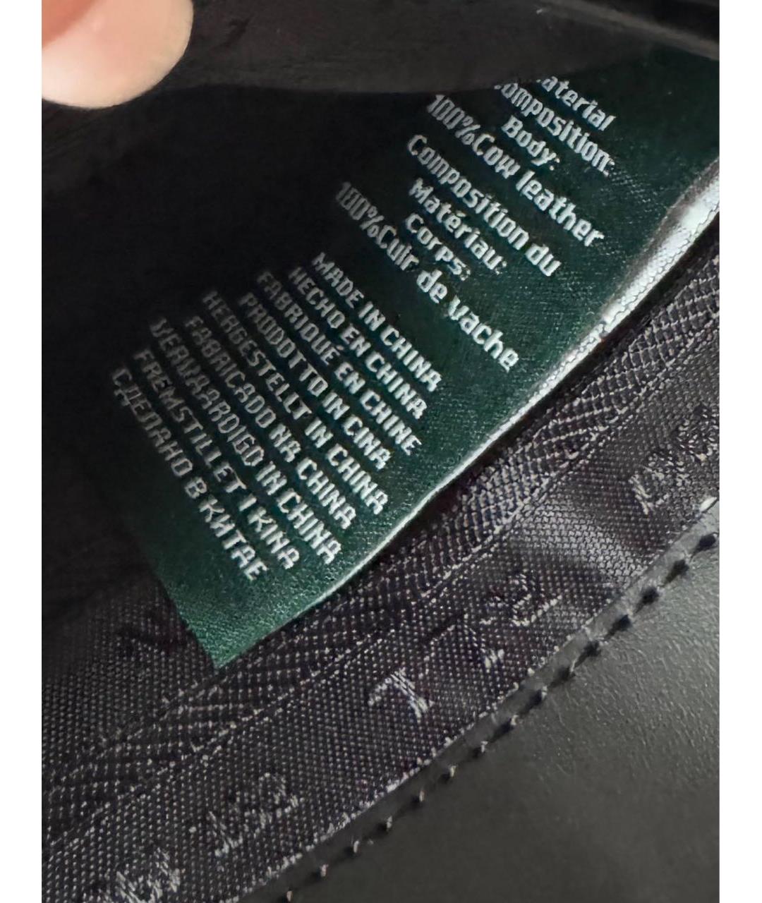 RALPH LAUREN Черный кожаный кошелек, фото 5