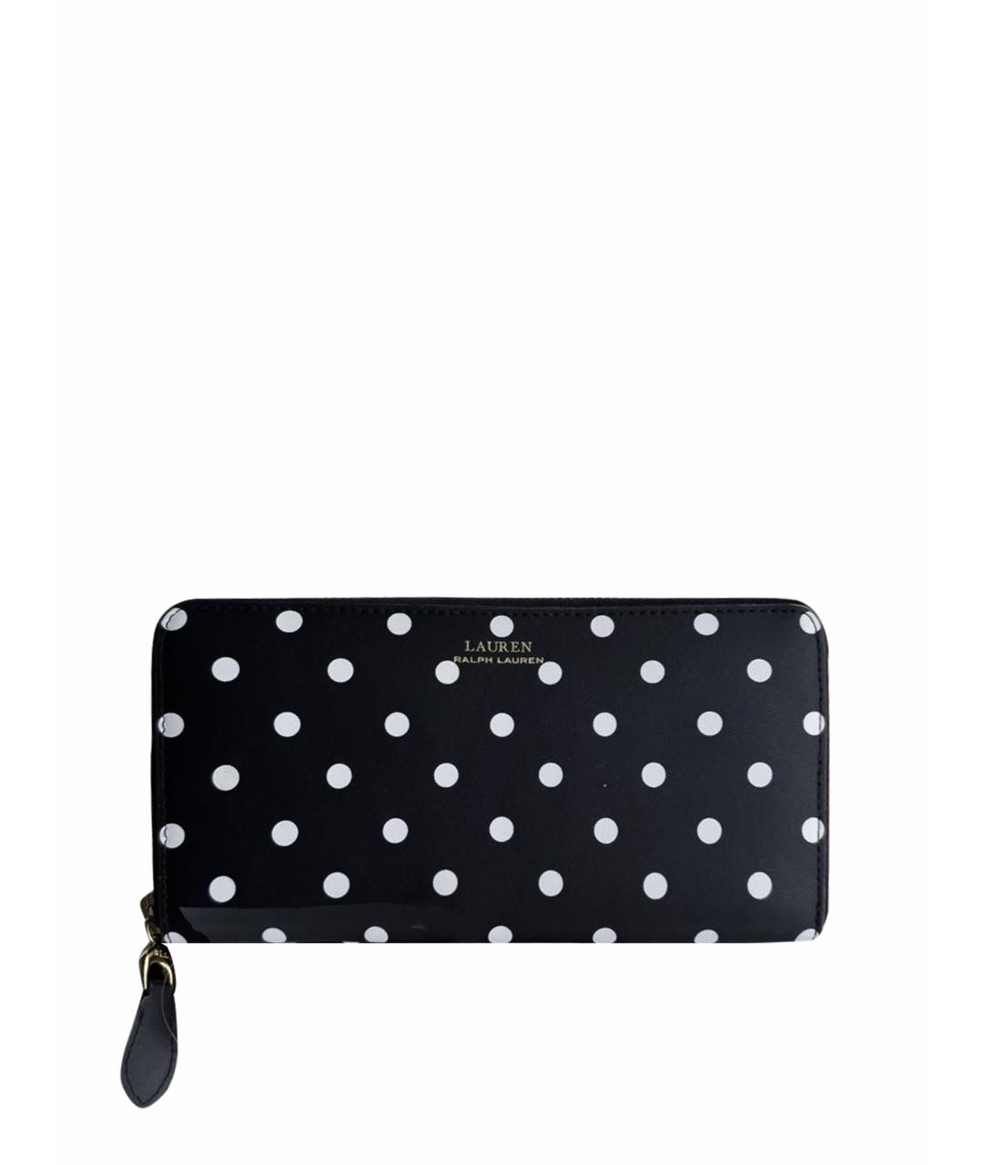 RALPH LAUREN Черный кожаный кошелек, фото 1