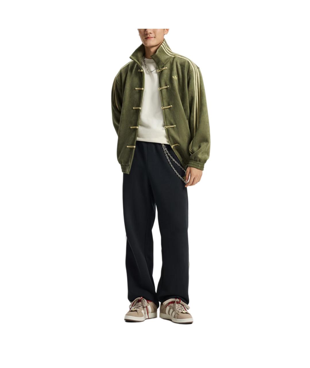 ADIDAS Хаки полиэстеровая куртка, фото 5