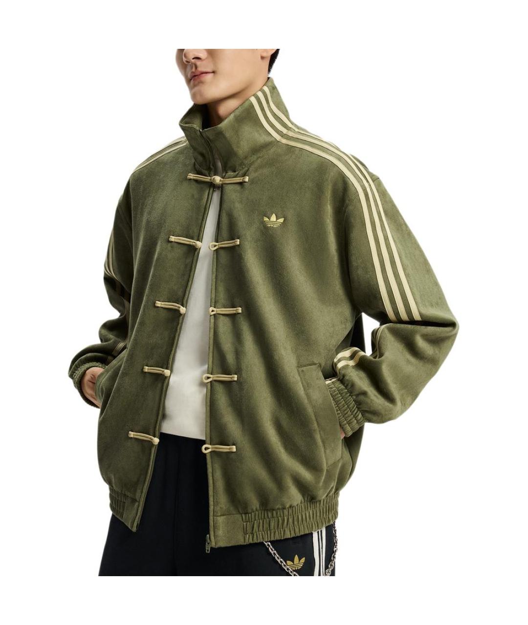 ADIDAS Хаки полиэстеровая куртка, фото 4