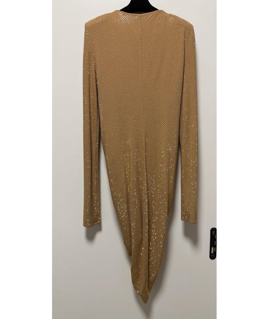 ALEXANDRE VAUTHIER Бежевое вискозное вечернее платье, фото 2