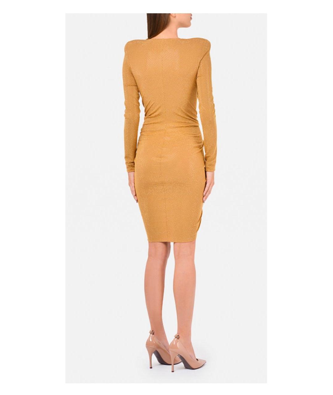 ALEXANDRE VAUTHIER Бежевое вискозное вечернее платье, фото 6