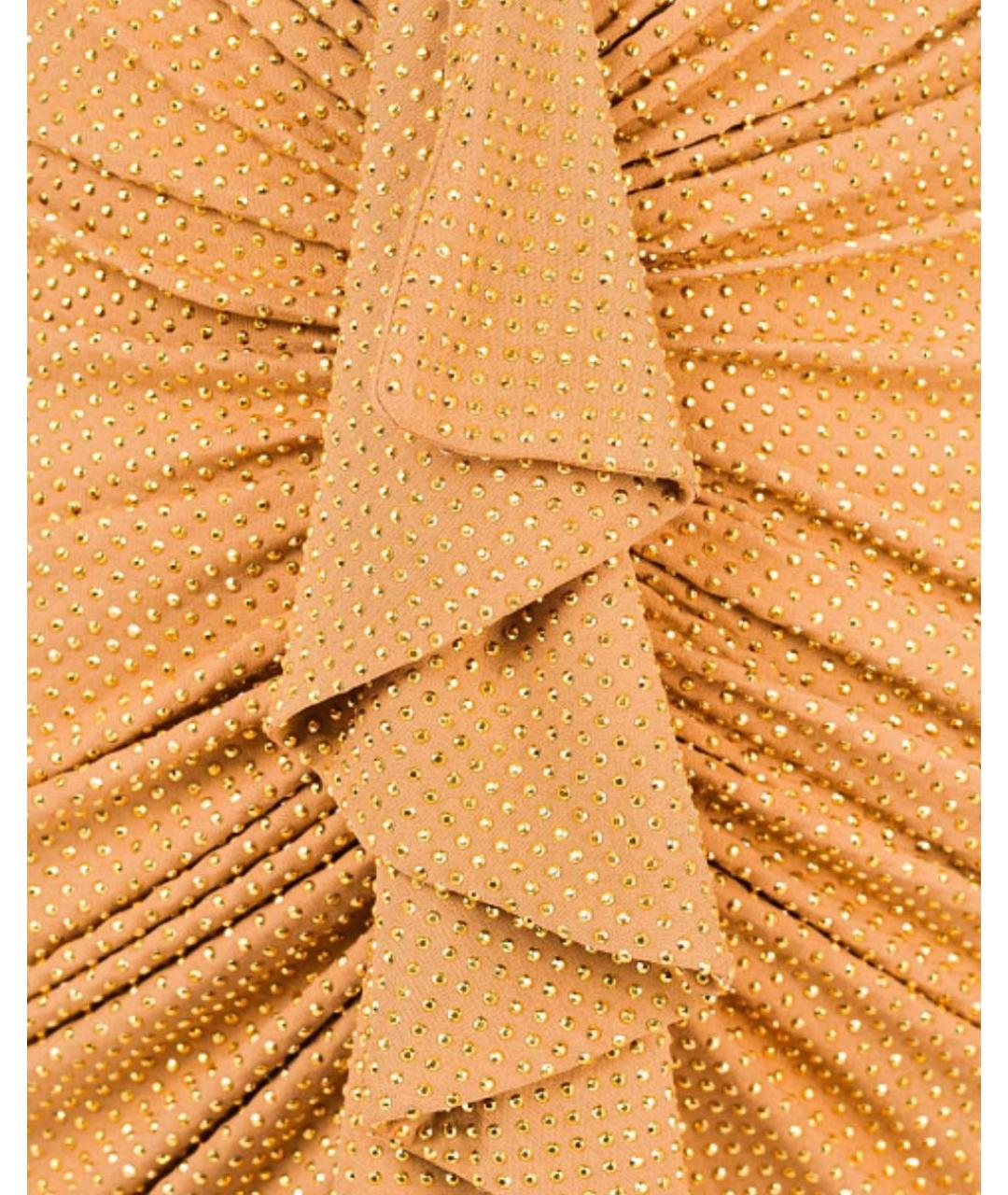 ALEXANDRE VAUTHIER Бежевое вискозное вечернее платье, фото 4