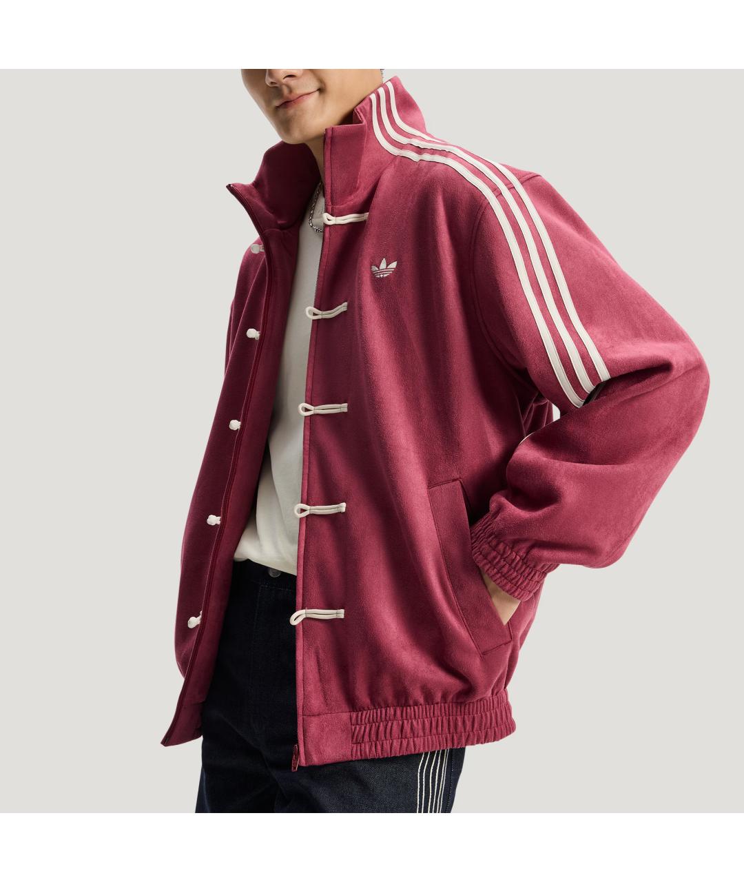 ADIDAS Красная полиэстеровая куртка, фото 5