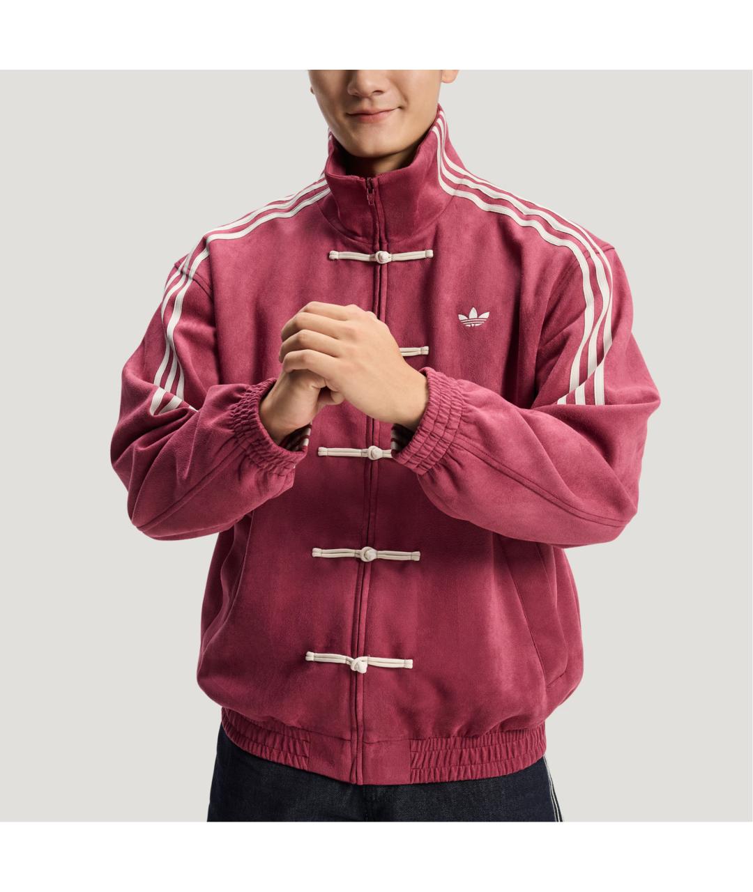 ADIDAS Красная полиэстеровая куртка, фото 3