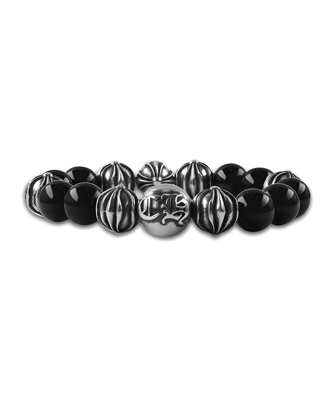 CHROME HEARTS Черный серебряный браслет, фото 2