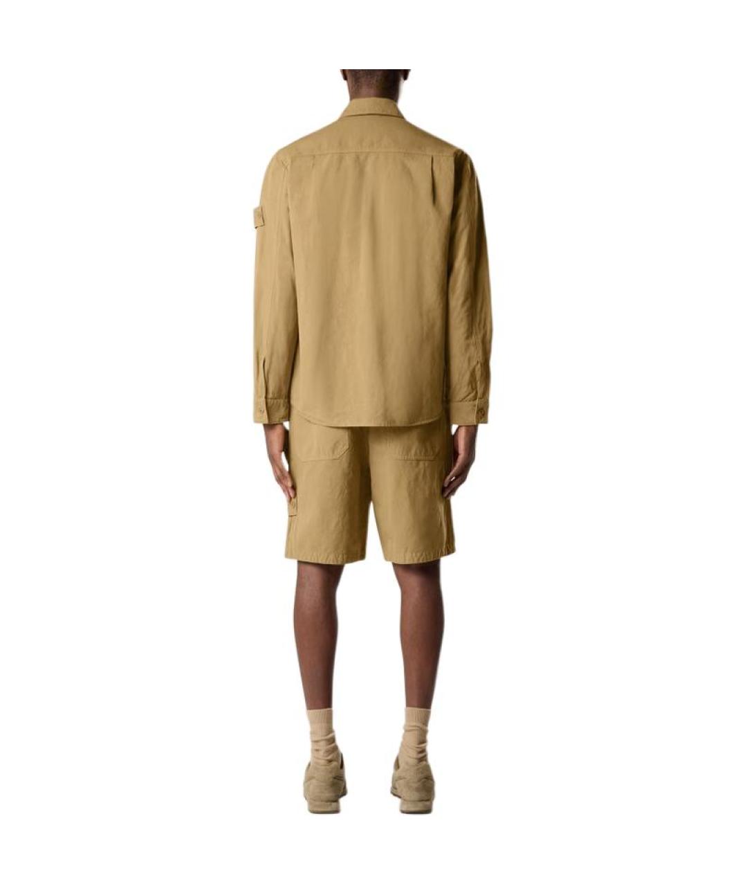STONE ISLAND Бежевая классическая рубашка, фото 4