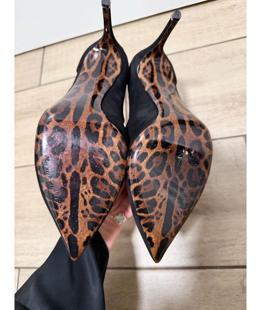 DOLCE&GABBANA Черные замшевые туфли, фото 5