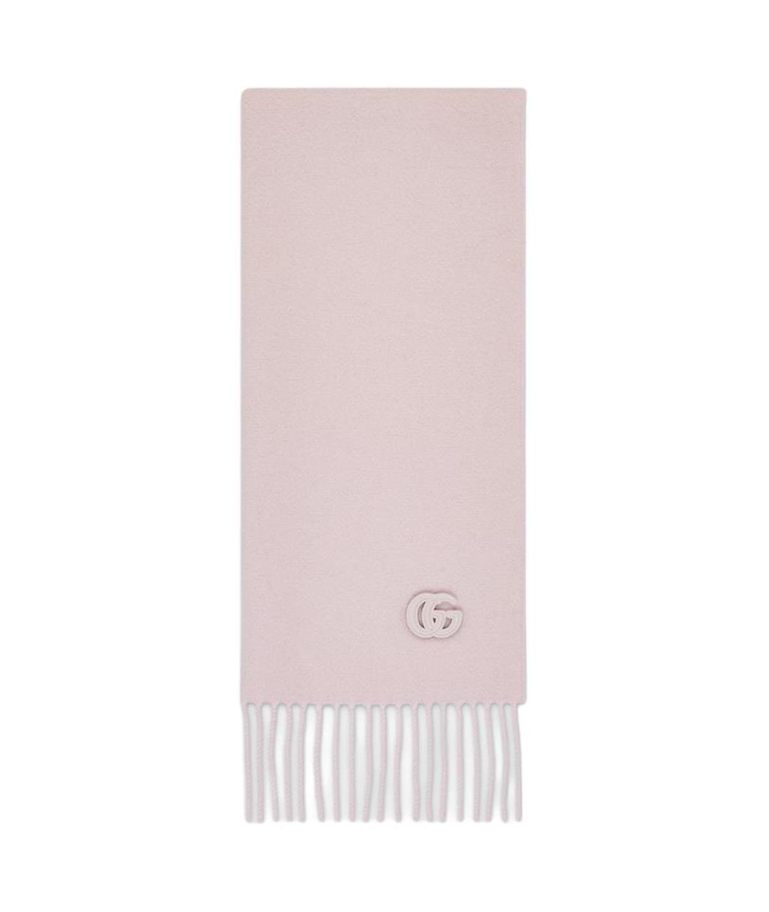 GUCCI Розовый кашемировый шарф, фото 1