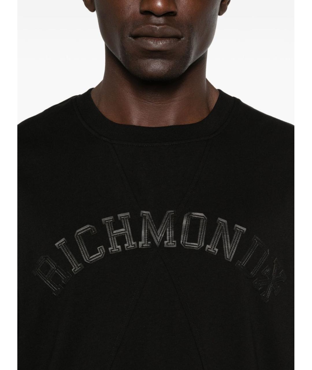 JOHN RICHMOND Черная хлопковая футболка, фото 3
