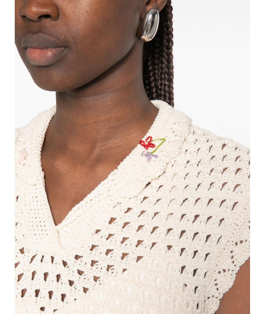 FORTE FORTE Бежевая хлопковая футболка, фото 5