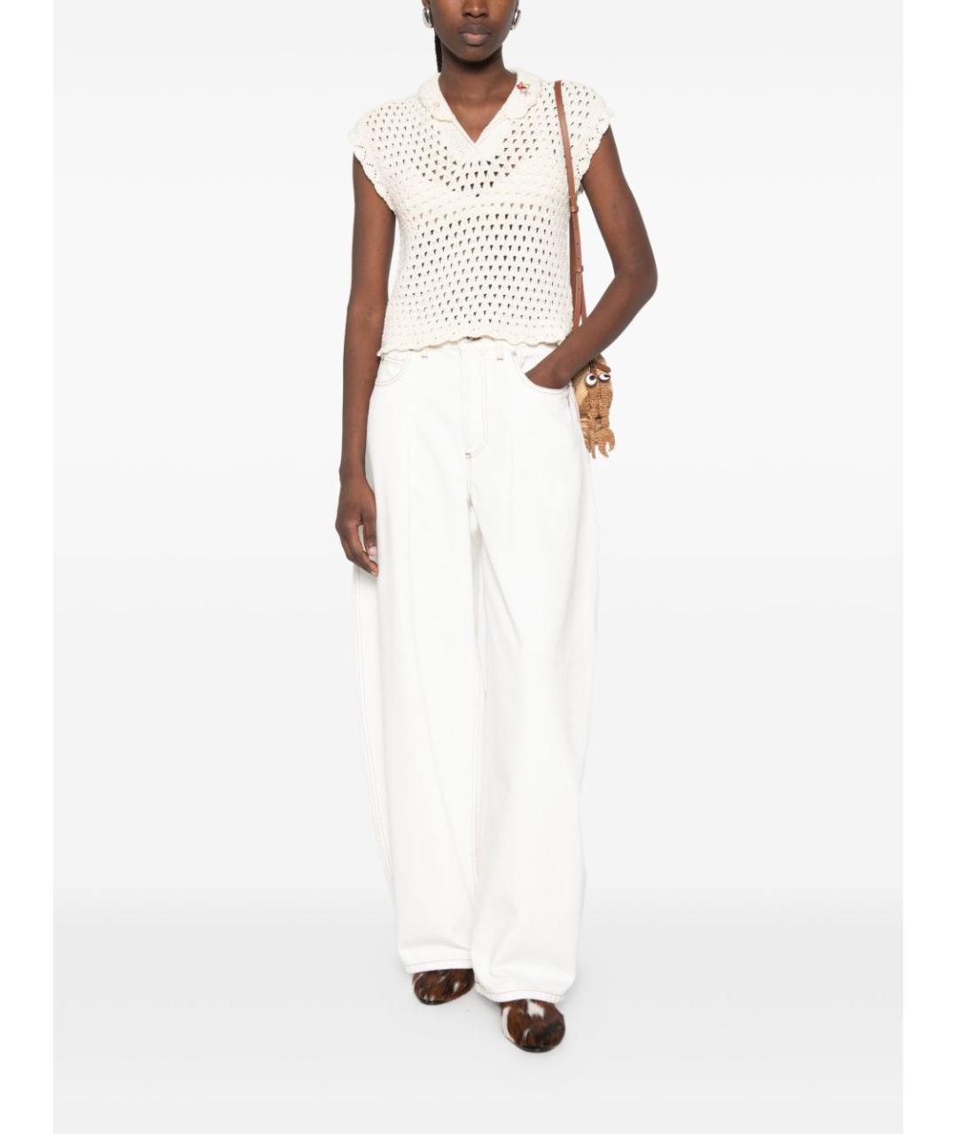 FORTE FORTE Бежевая хлопковая футболка, фото 3