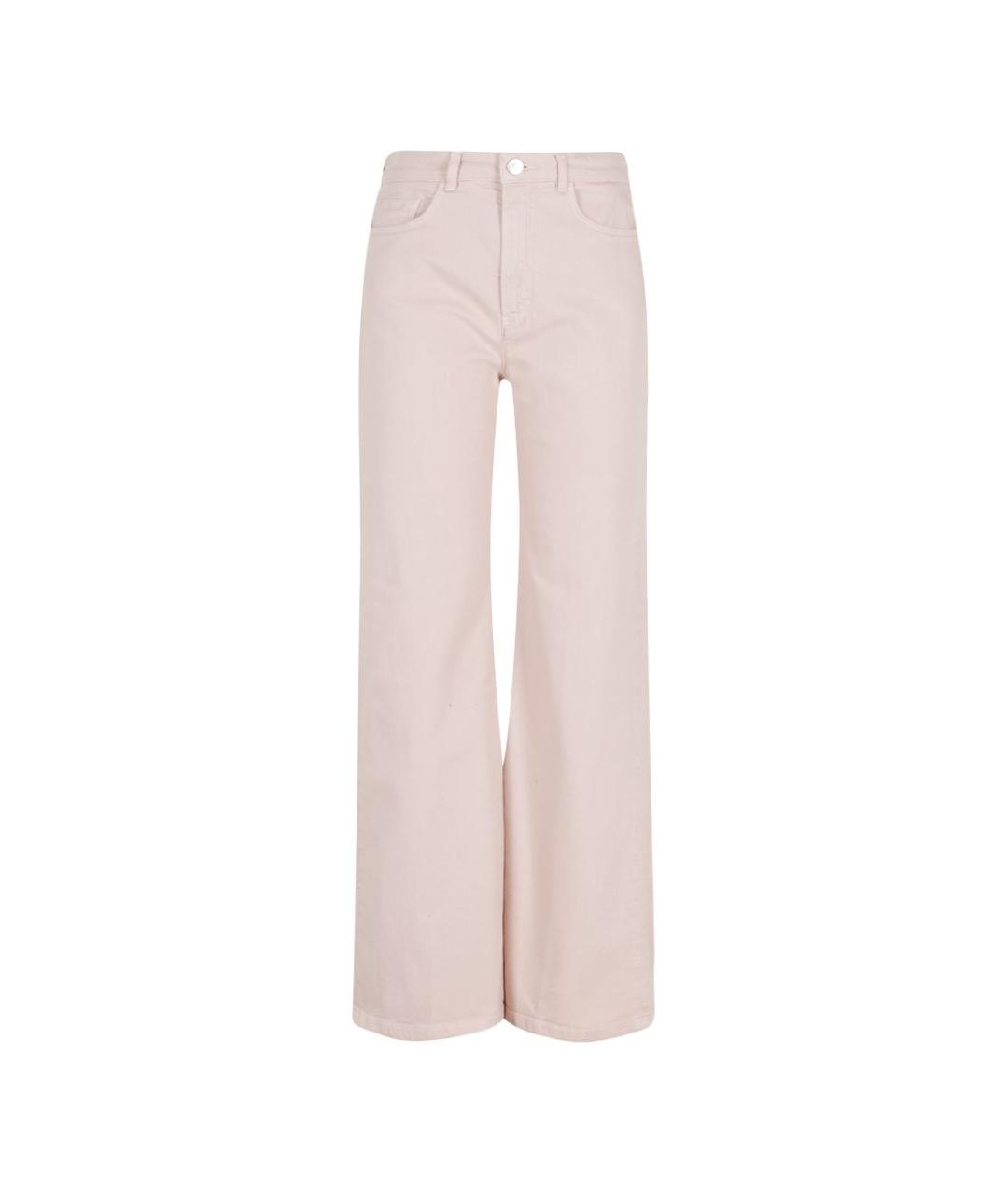 SEVENTY Розовые хлопковые прямые брюки, фото 1