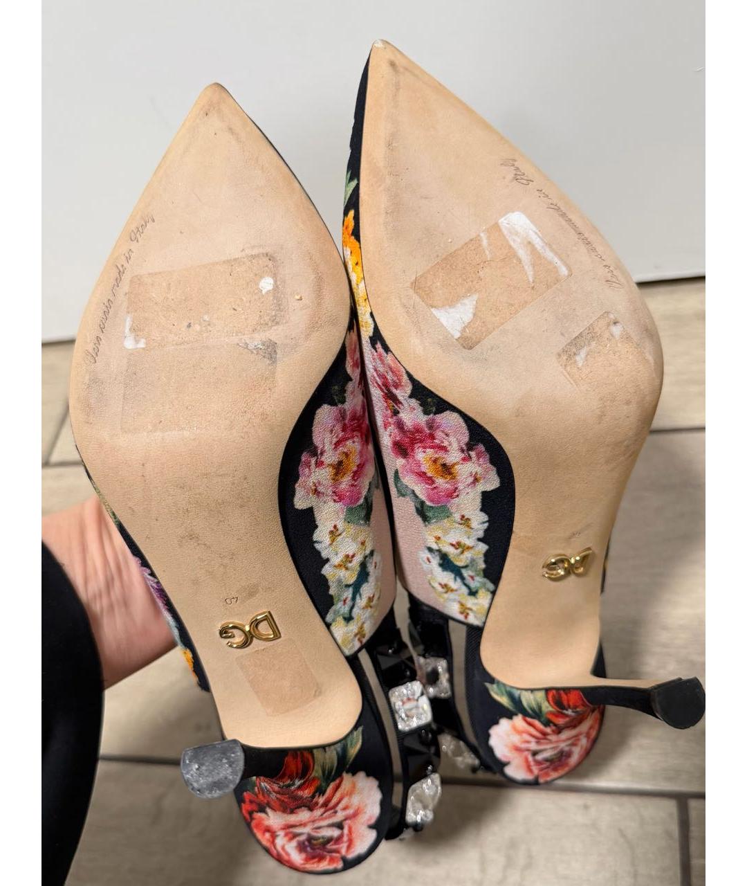 DOLCE&GABBANA Мульти текстильные туфли, фото 5