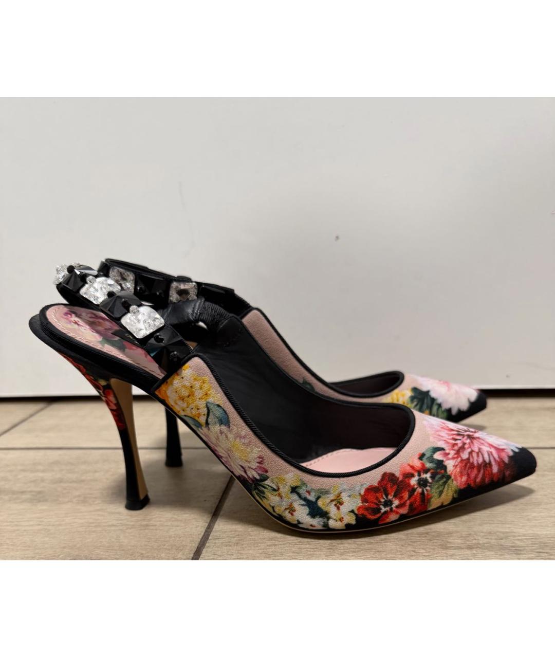 DOLCE&GABBANA Мульти текстильные туфли, фото 6