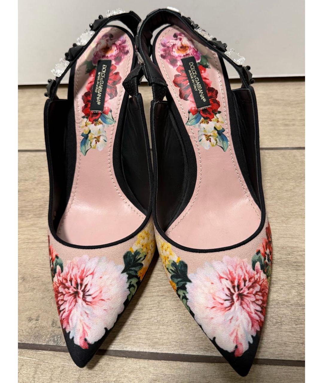 DOLCE&GABBANA Мульти текстильные туфли, фото 2