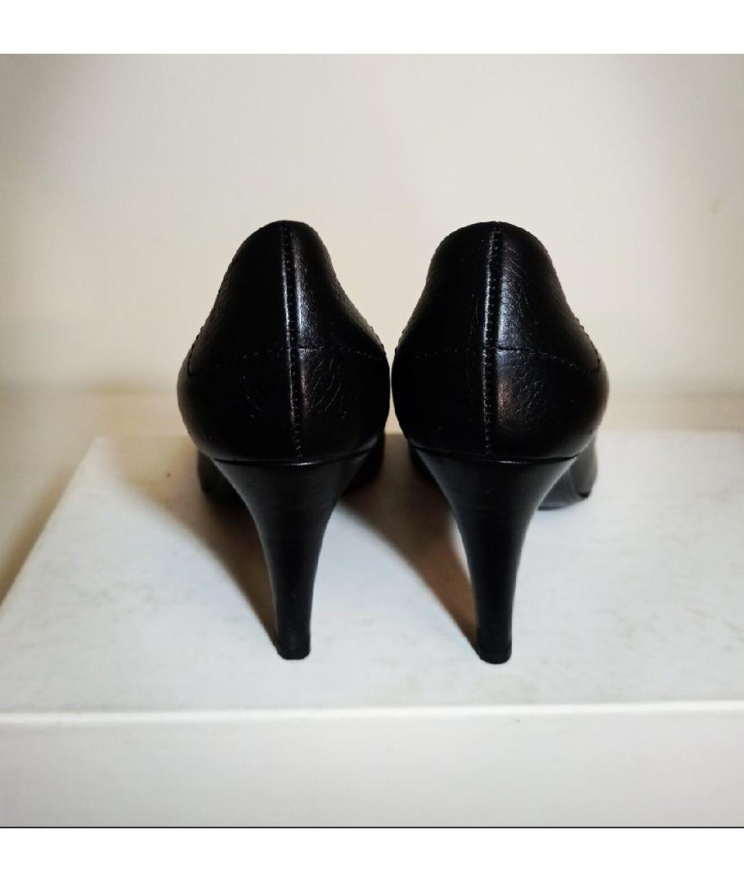 BURBERRY Черные кожаные туфли, фото 4