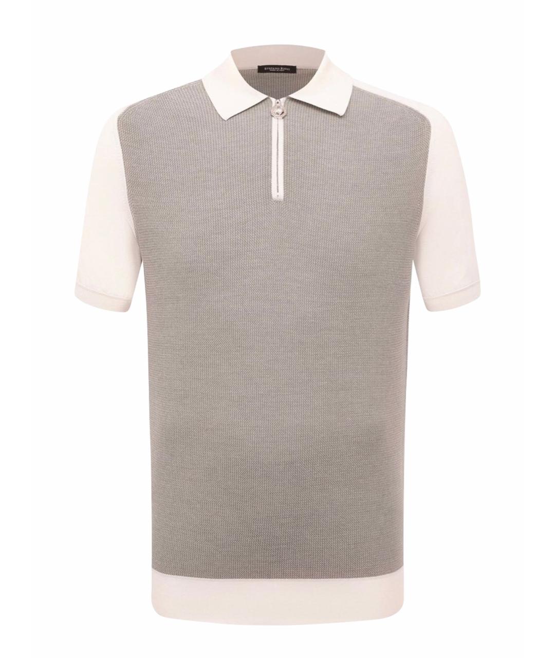 STEFANO RICCI Бежевое поло с коротким рукавом, фото 1