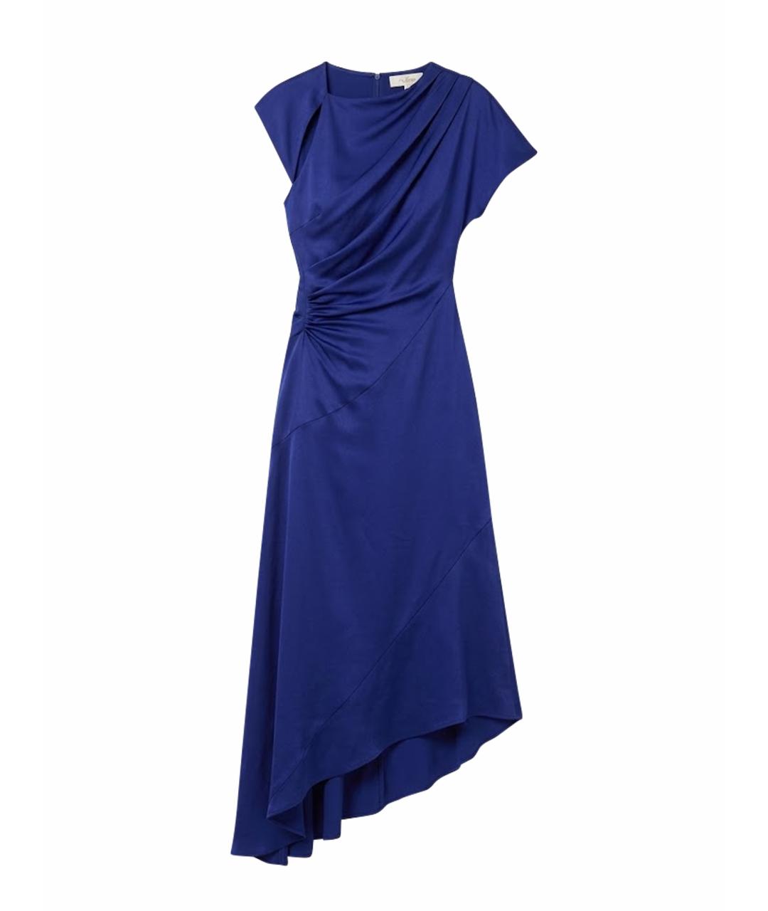 VICTORIA BECKHAM Синее ацетатное коктейльное платье, фото 1