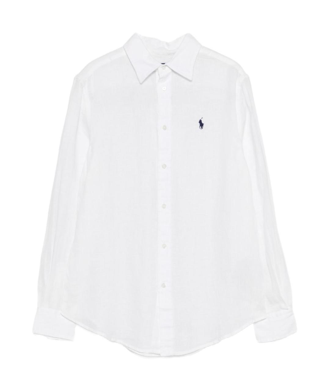 POLO RALPH LAUREN Белая льняная рубашка, фото 1