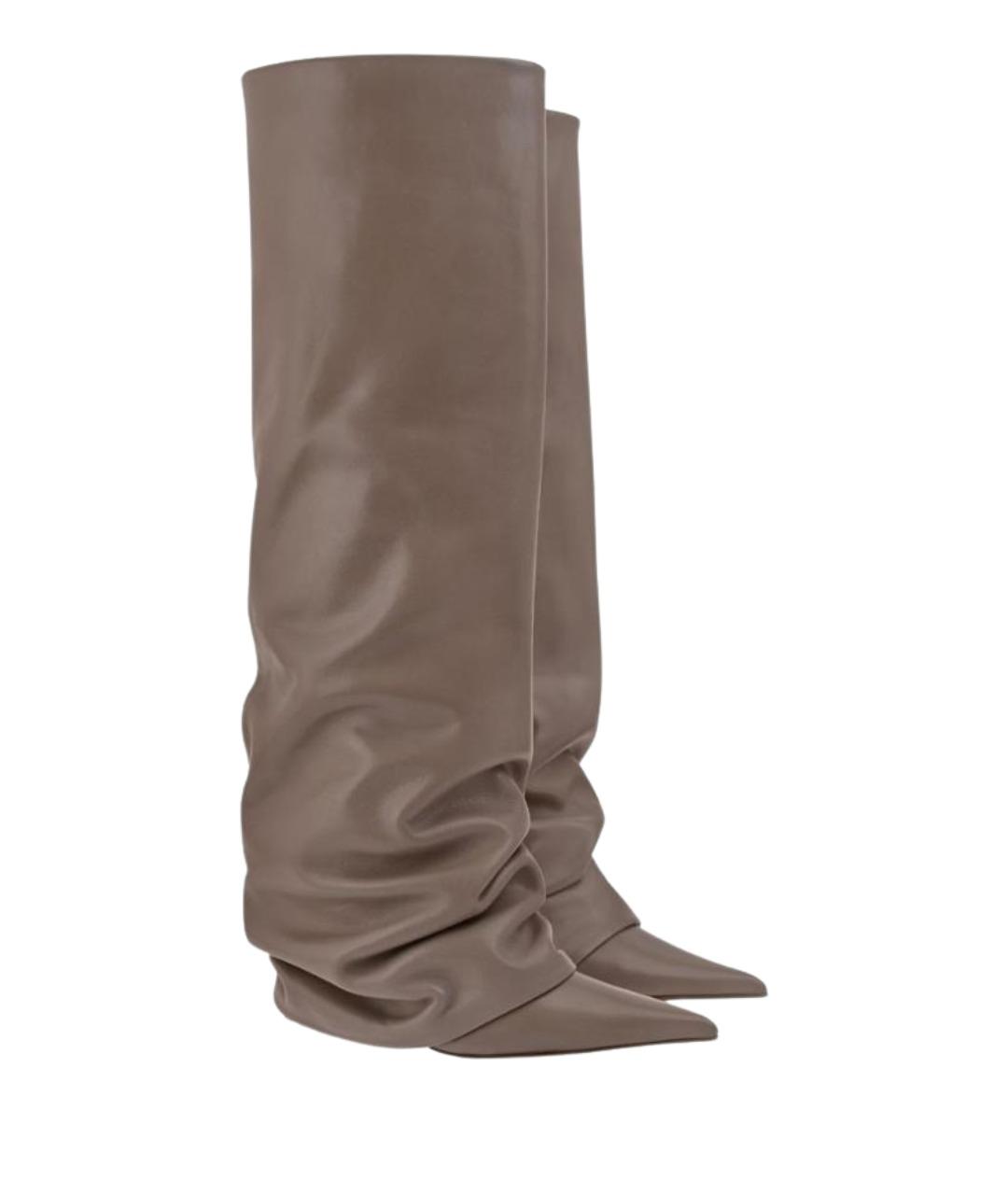 LE SILLA Бежевые кожаные сапоги, фото 1