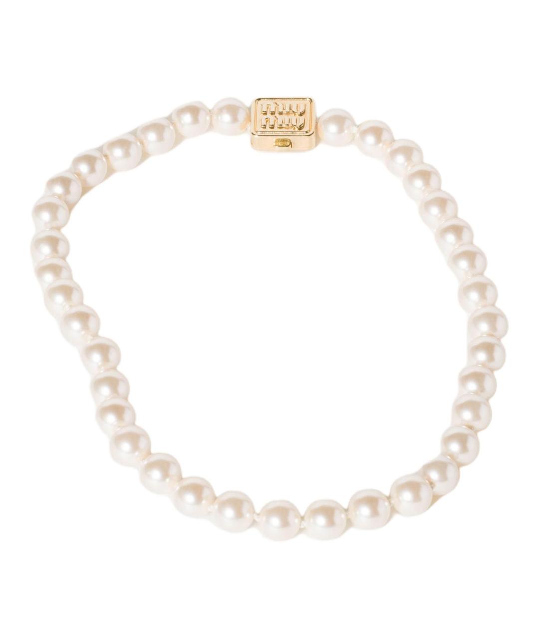 MIU MIU Бежевое колье, фото 1