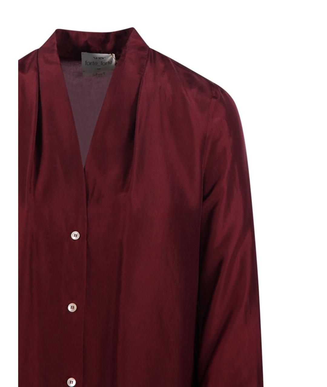 FORTE FORTE Красная шелковая рубашка, фото 3