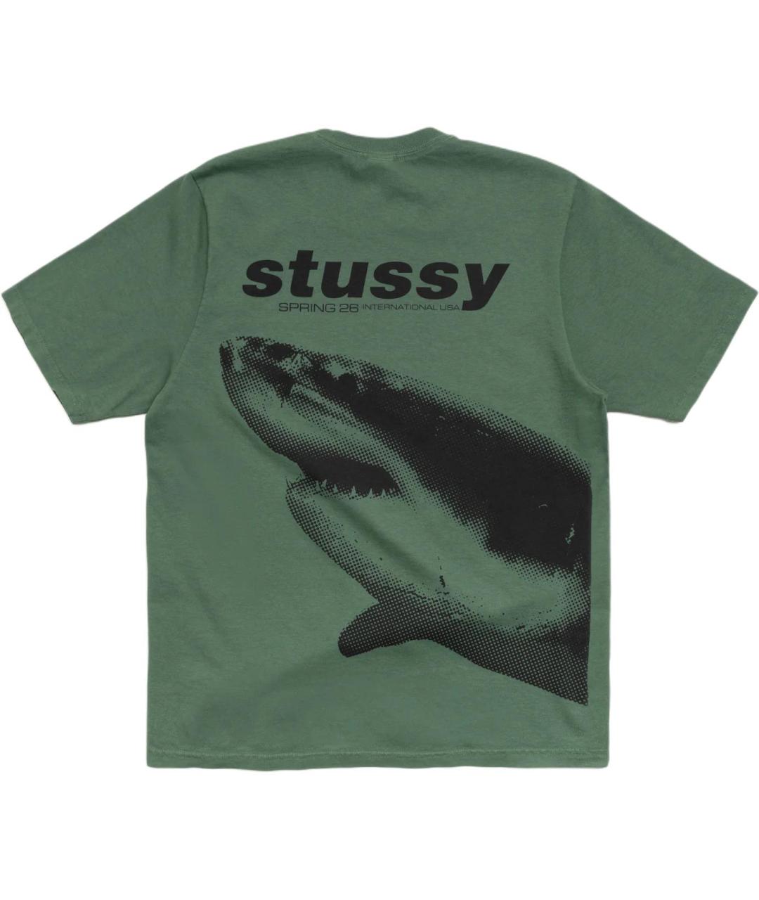 STUSSY Зеленая футболка, фото 2