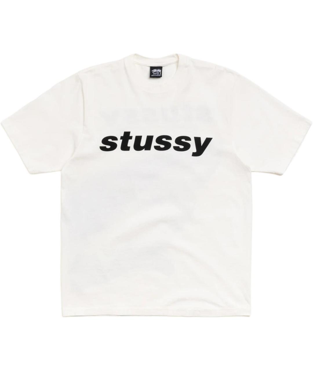 STUSSY Белая футболка, фото 1