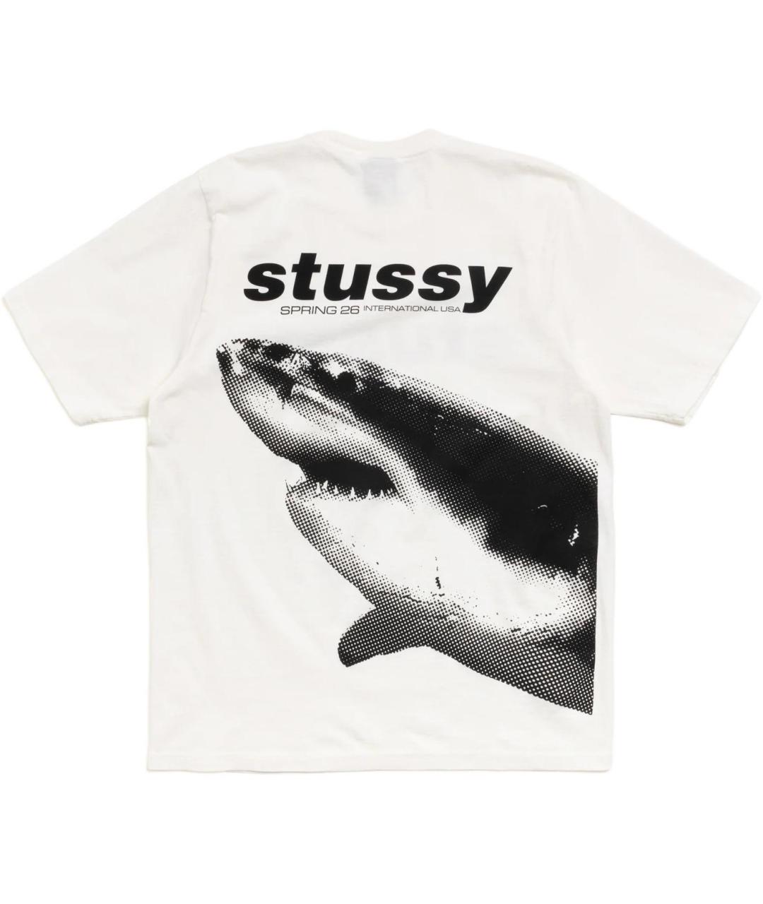 STUSSY Белая футболка, фото 2