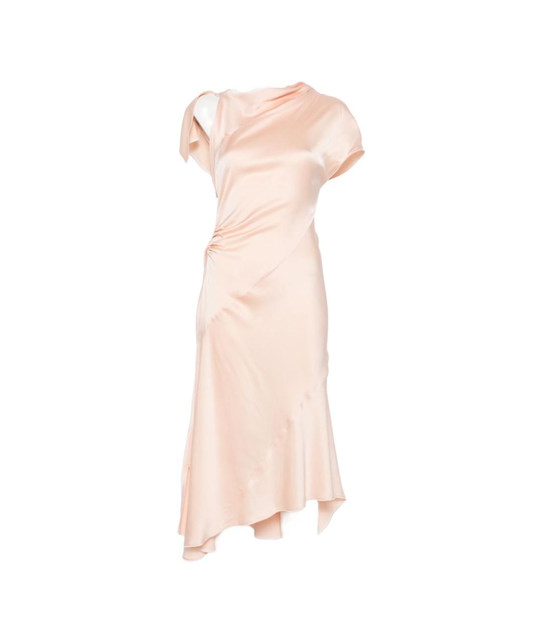 VICTORIA BECKHAM Розовое ацетатное коктейльное платье, фото 1