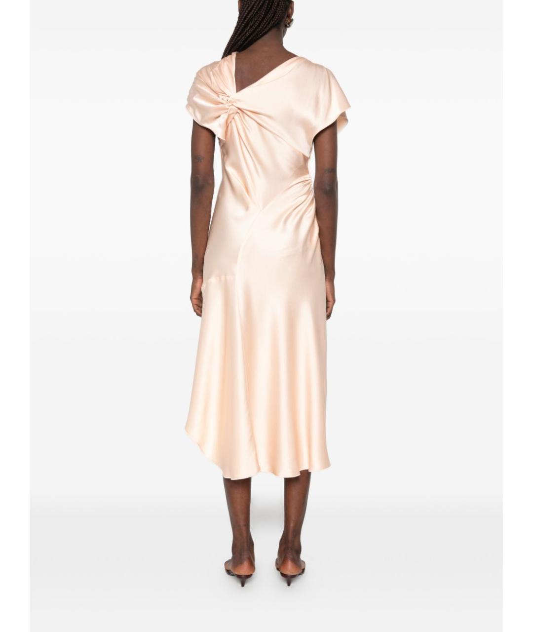 VICTORIA BECKHAM Розовое ацетатное коктейльное платье, фото 3