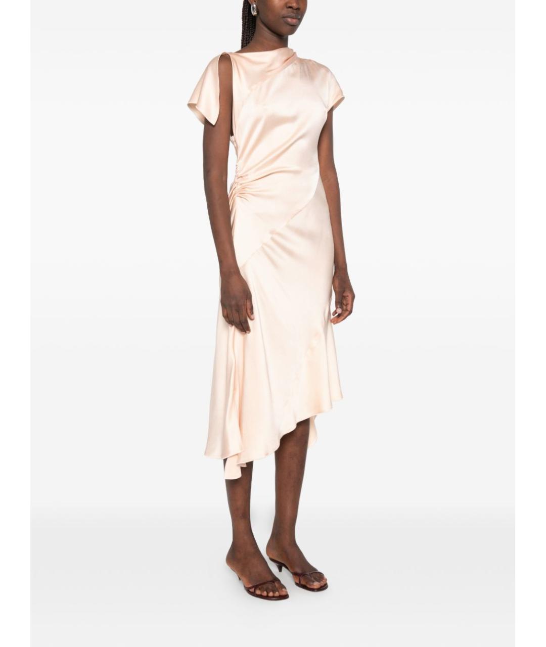 VICTORIA BECKHAM Розовое ацетатное коктейльное платье, фото 5