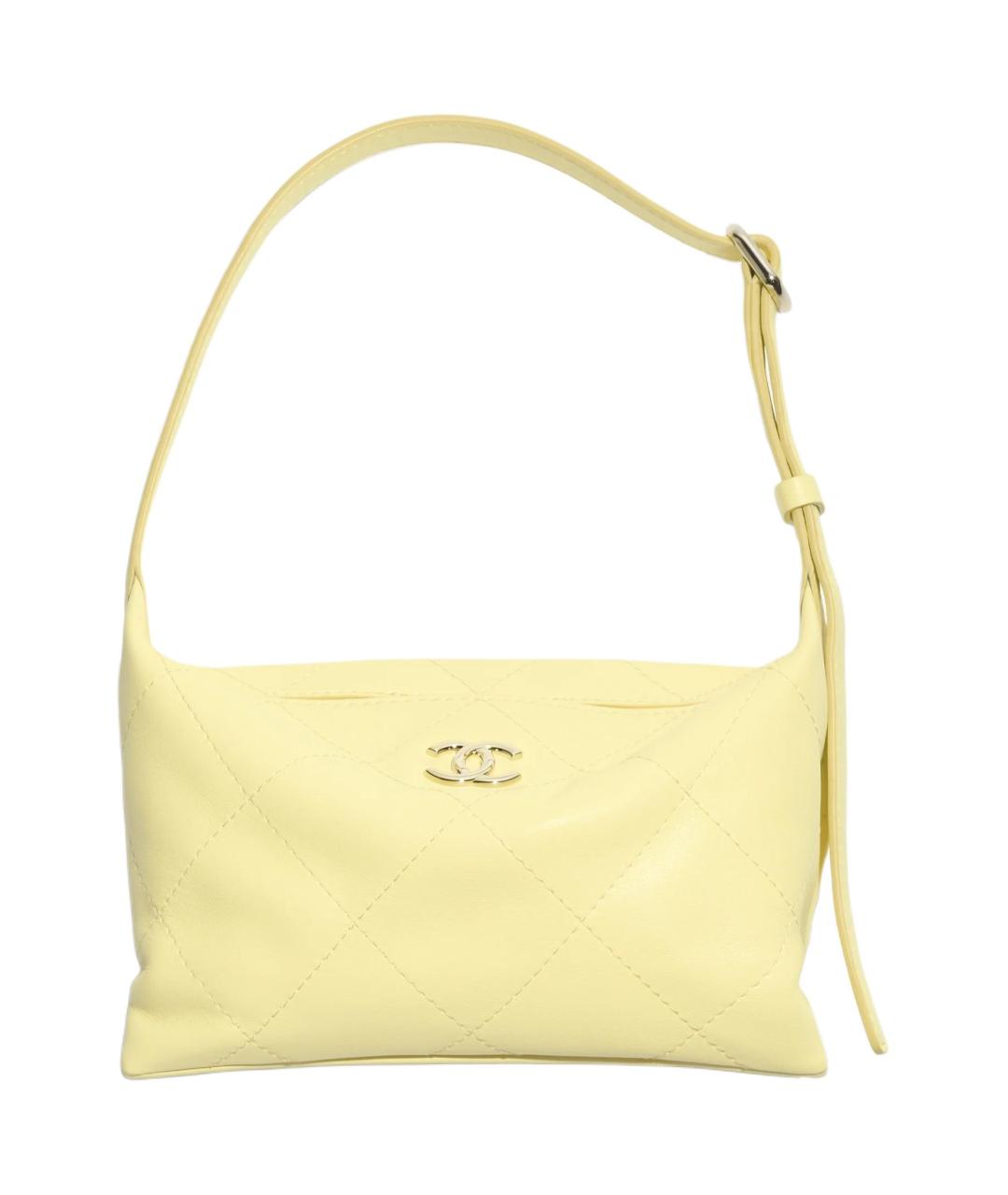 CHANEL Желтая кожаная сумка через плечо, фото 1
