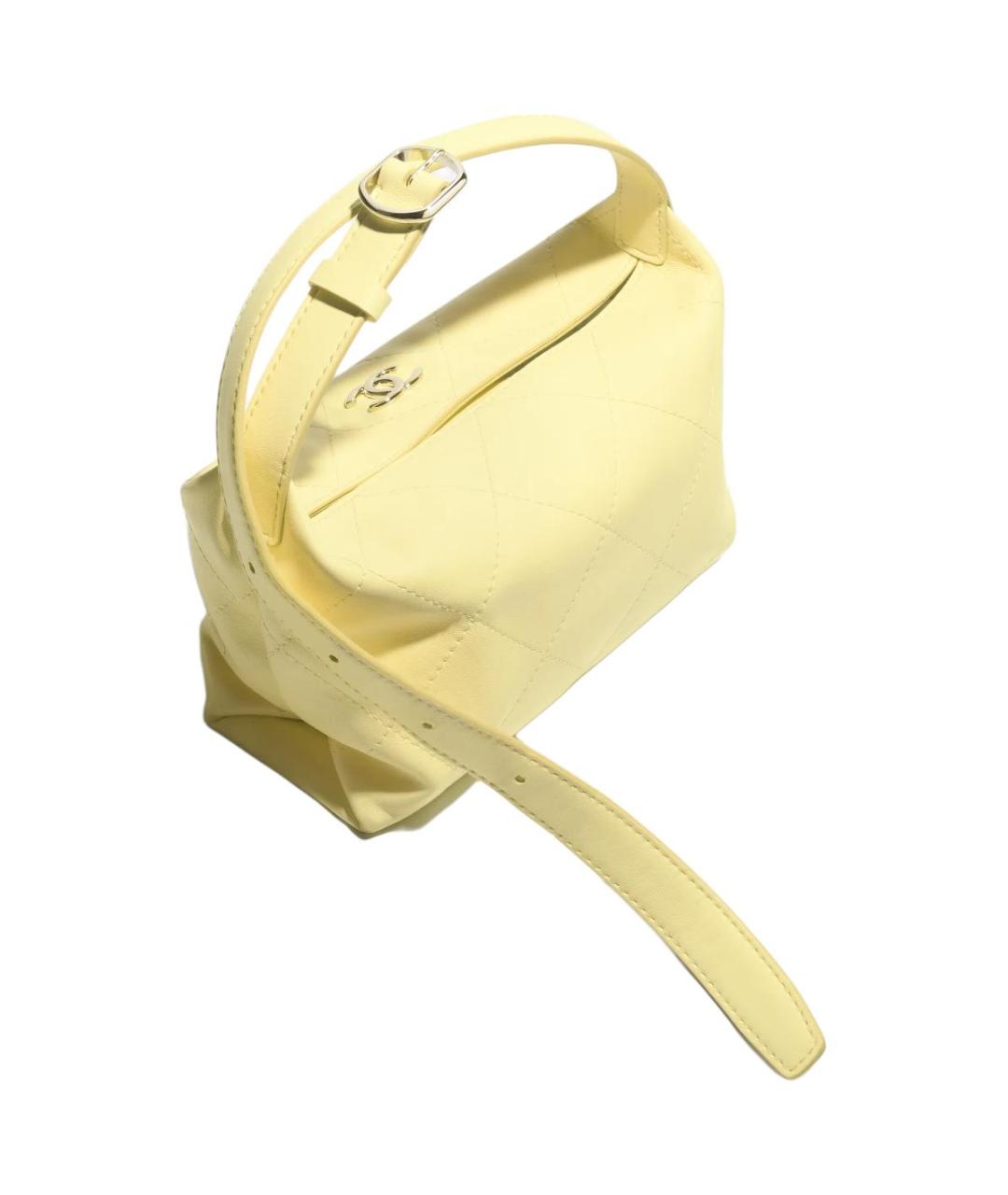 CHANEL Желтая кожаная сумка через плечо, фото 3