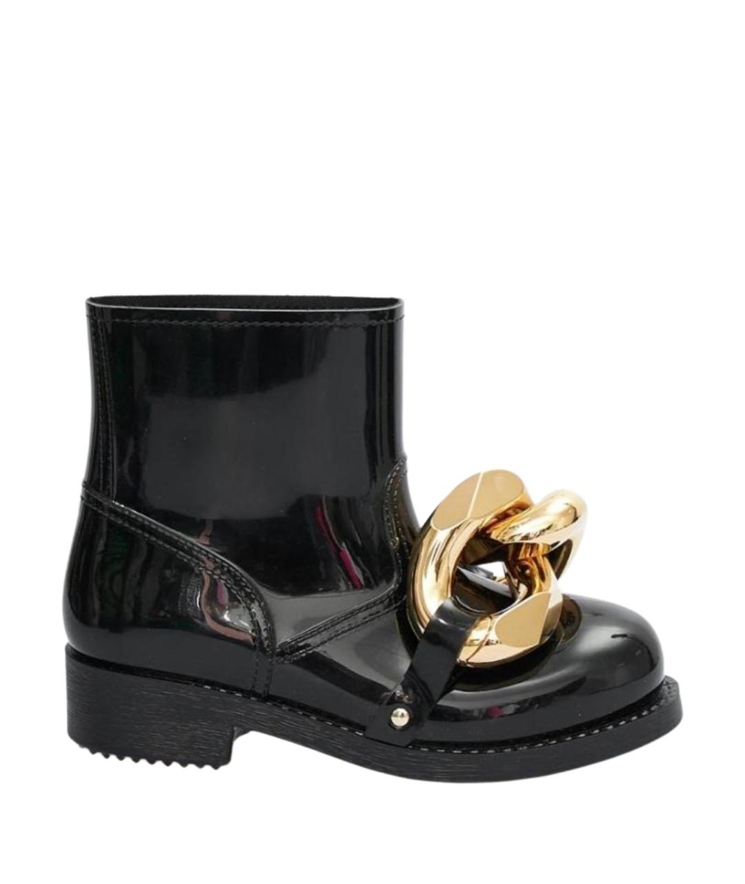 J.W.ANDERSON Черные резиновые полусапоги, фото 1