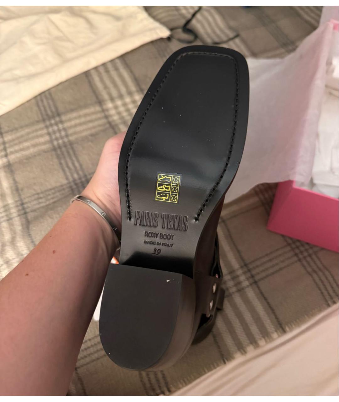 PARIS TEXAS Коричневые кожаные полусапоги, фото 5