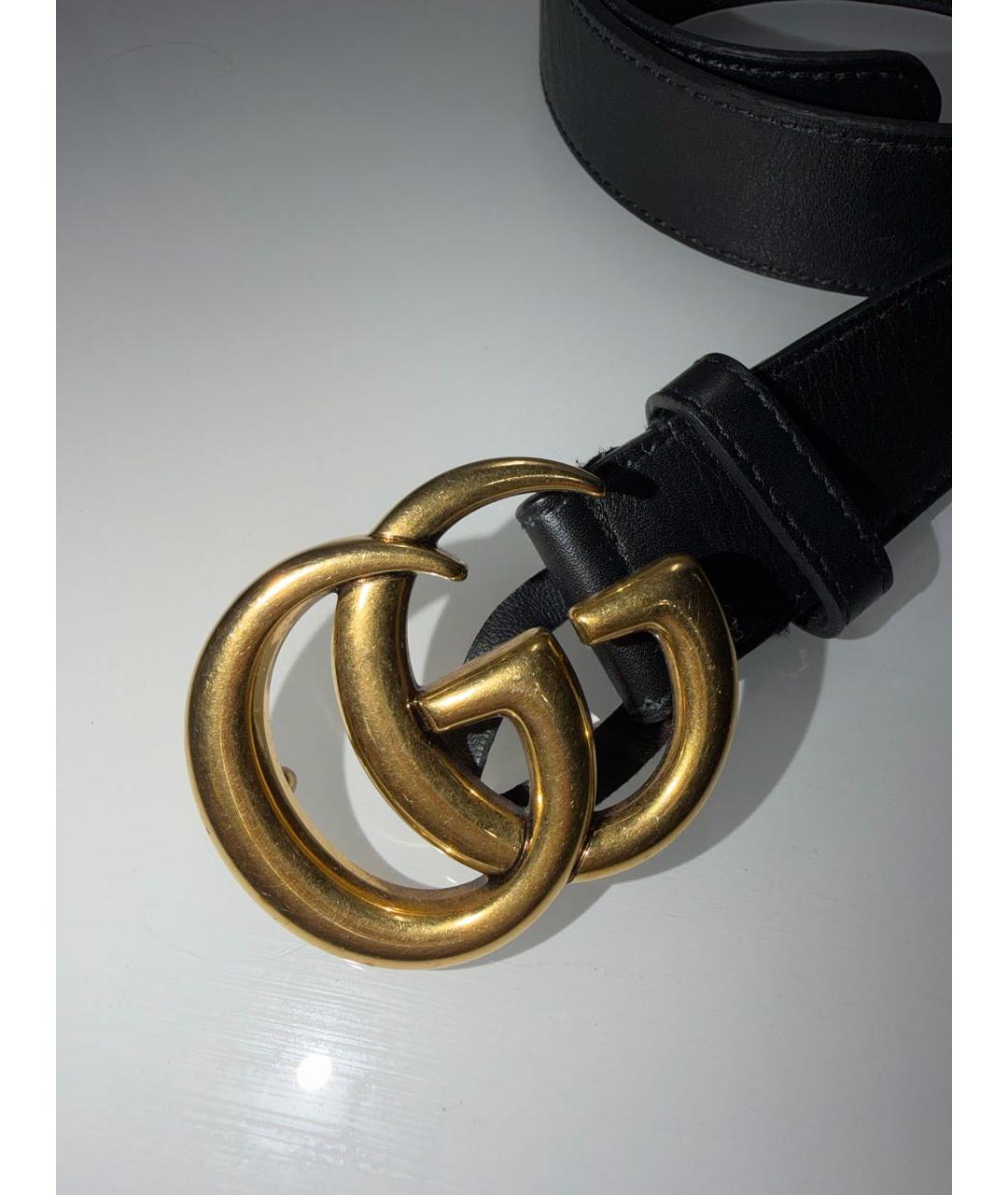 GUCCI Черный кожаный ремень, фото 5