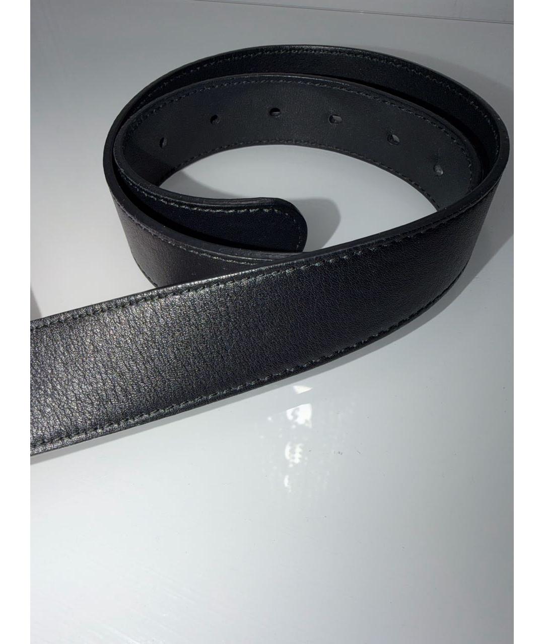 GUCCI Черный кожаный ремень, фото 4