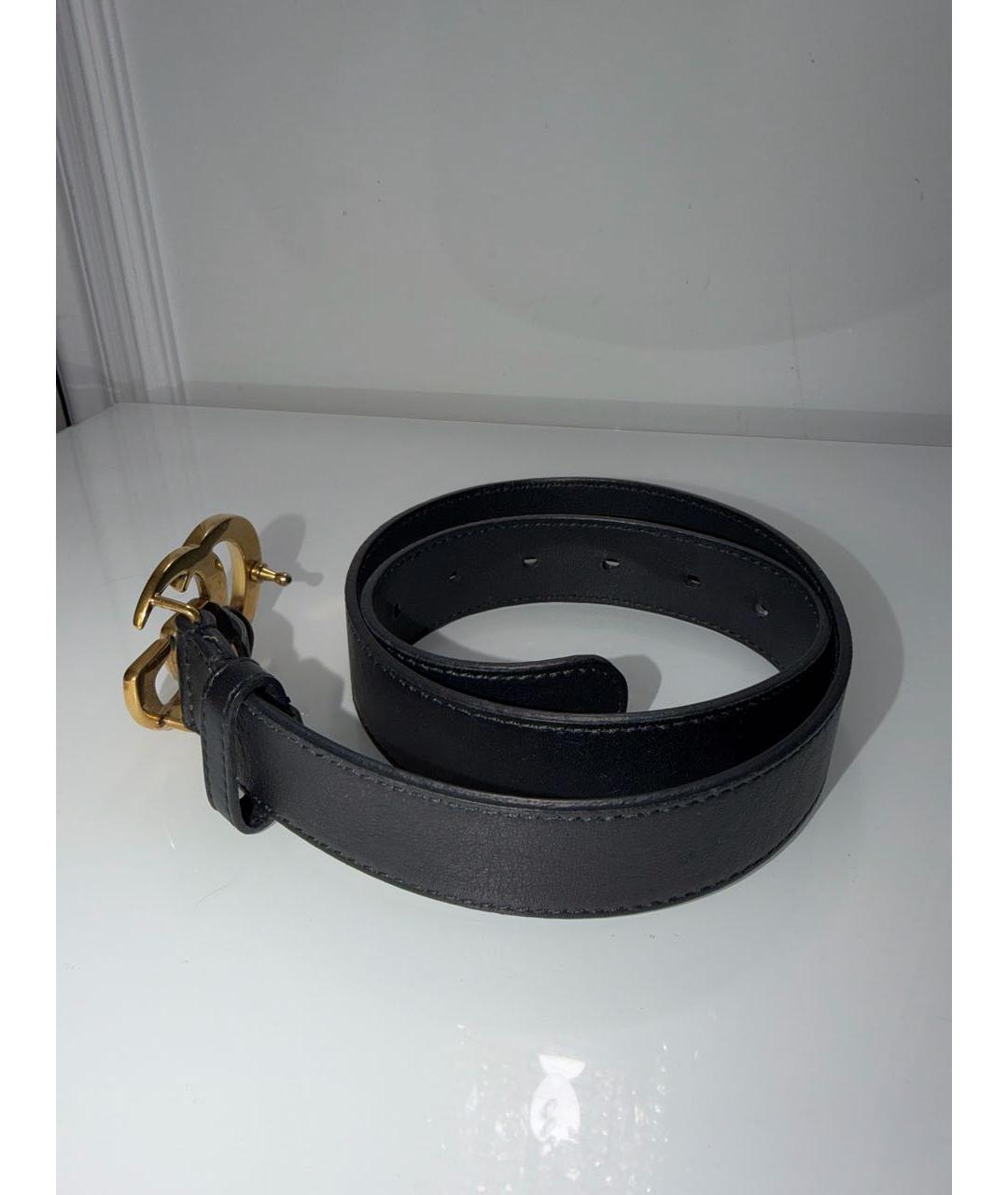GUCCI Черный кожаный ремень, фото 3