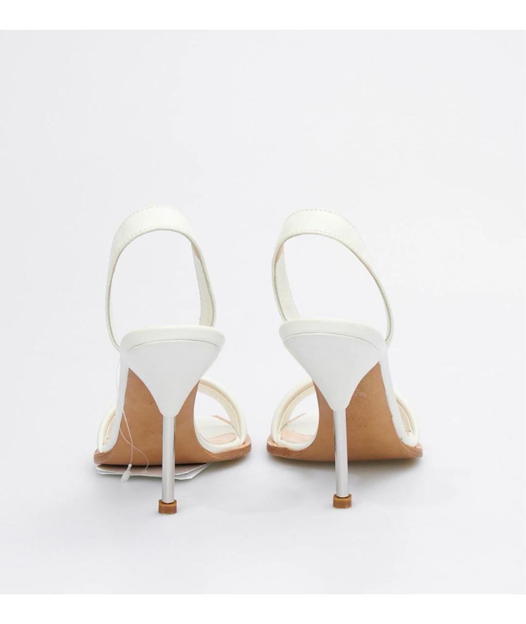 ALEXANDER MCQUEEN Бежевые кожаные босоножки, фото 4