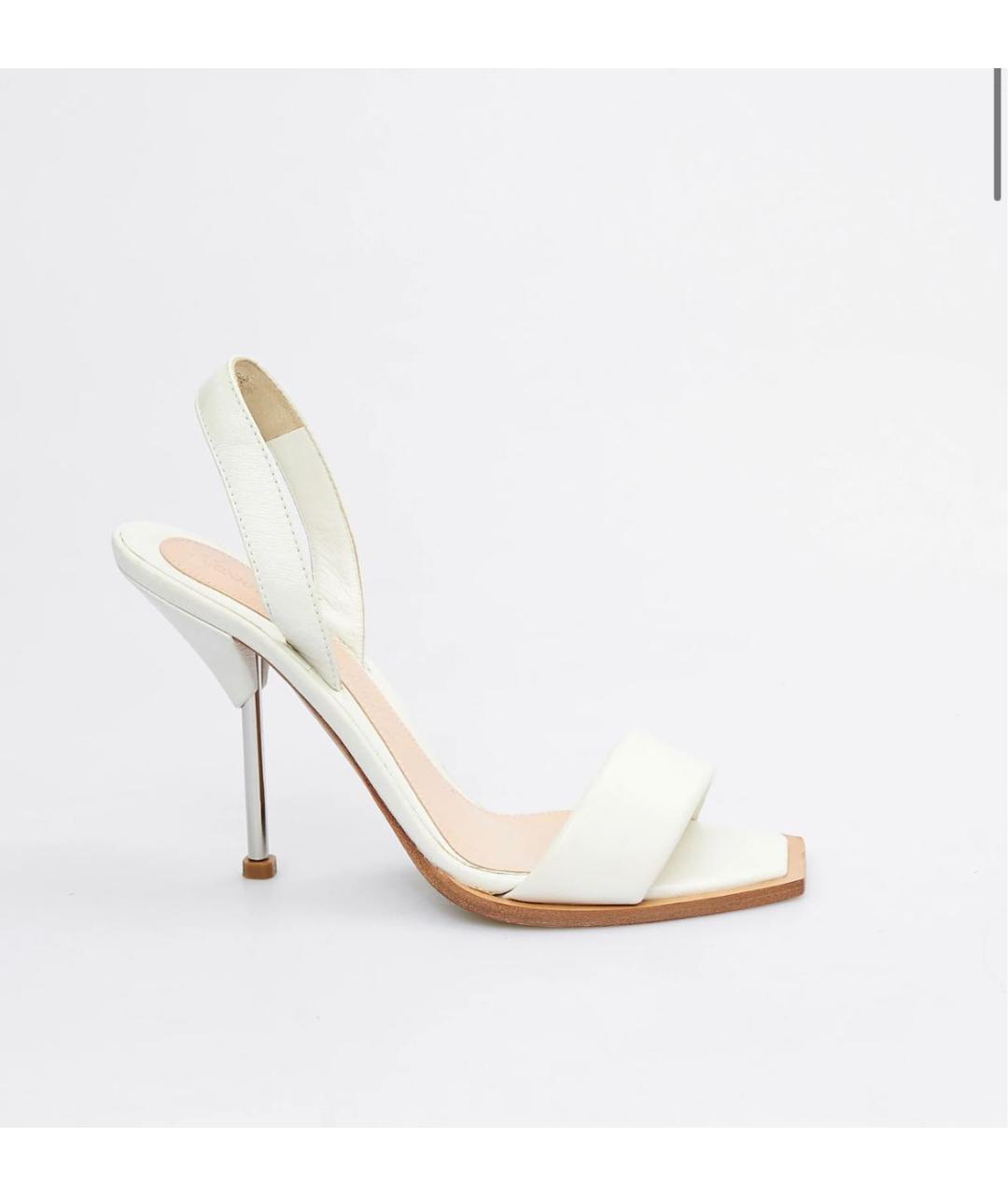 ALEXANDER MCQUEEN Бежевые кожаные босоножки, фото 5