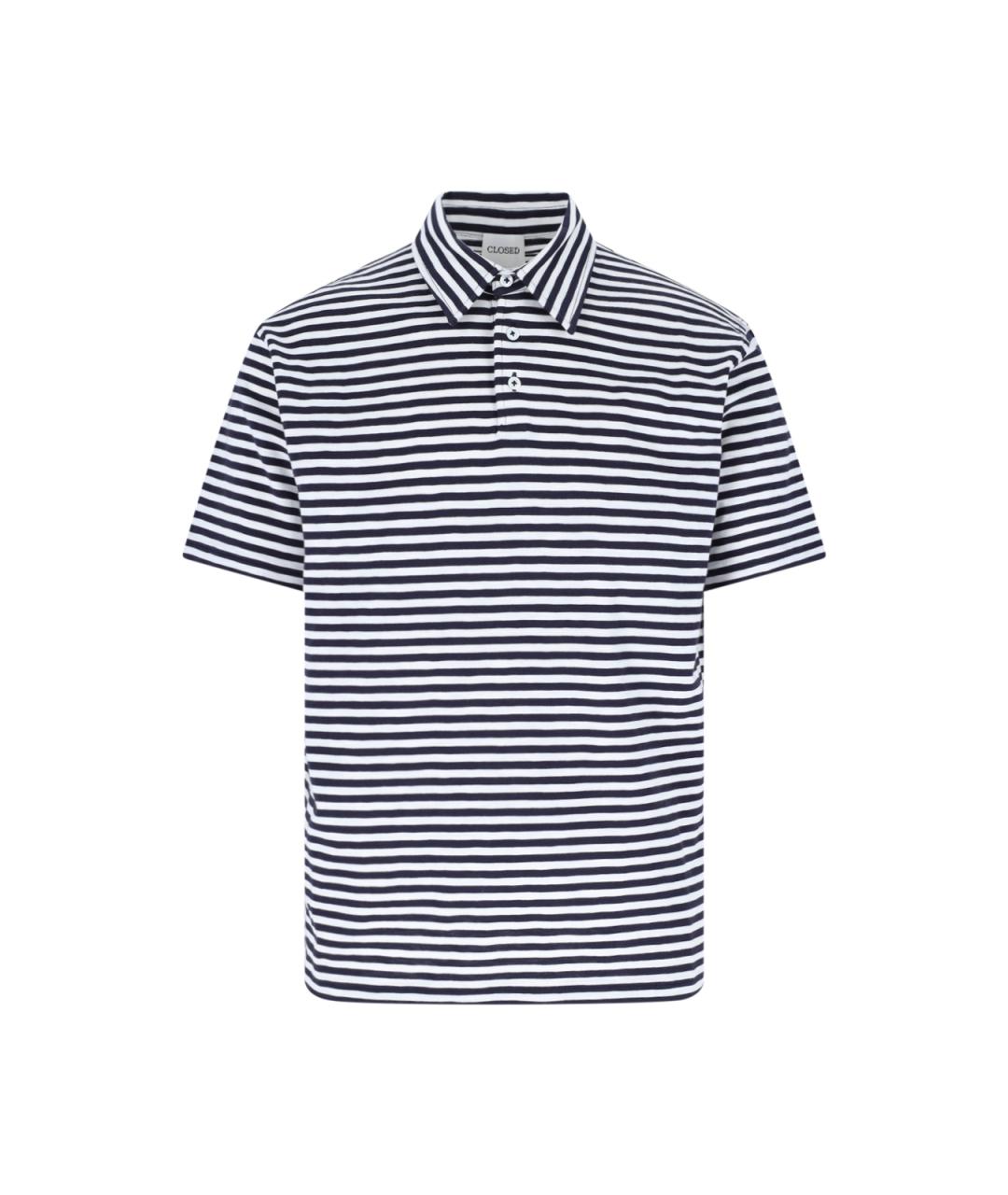 CLOSED Синее хлопковое поло с коротким рукавом, фото 1