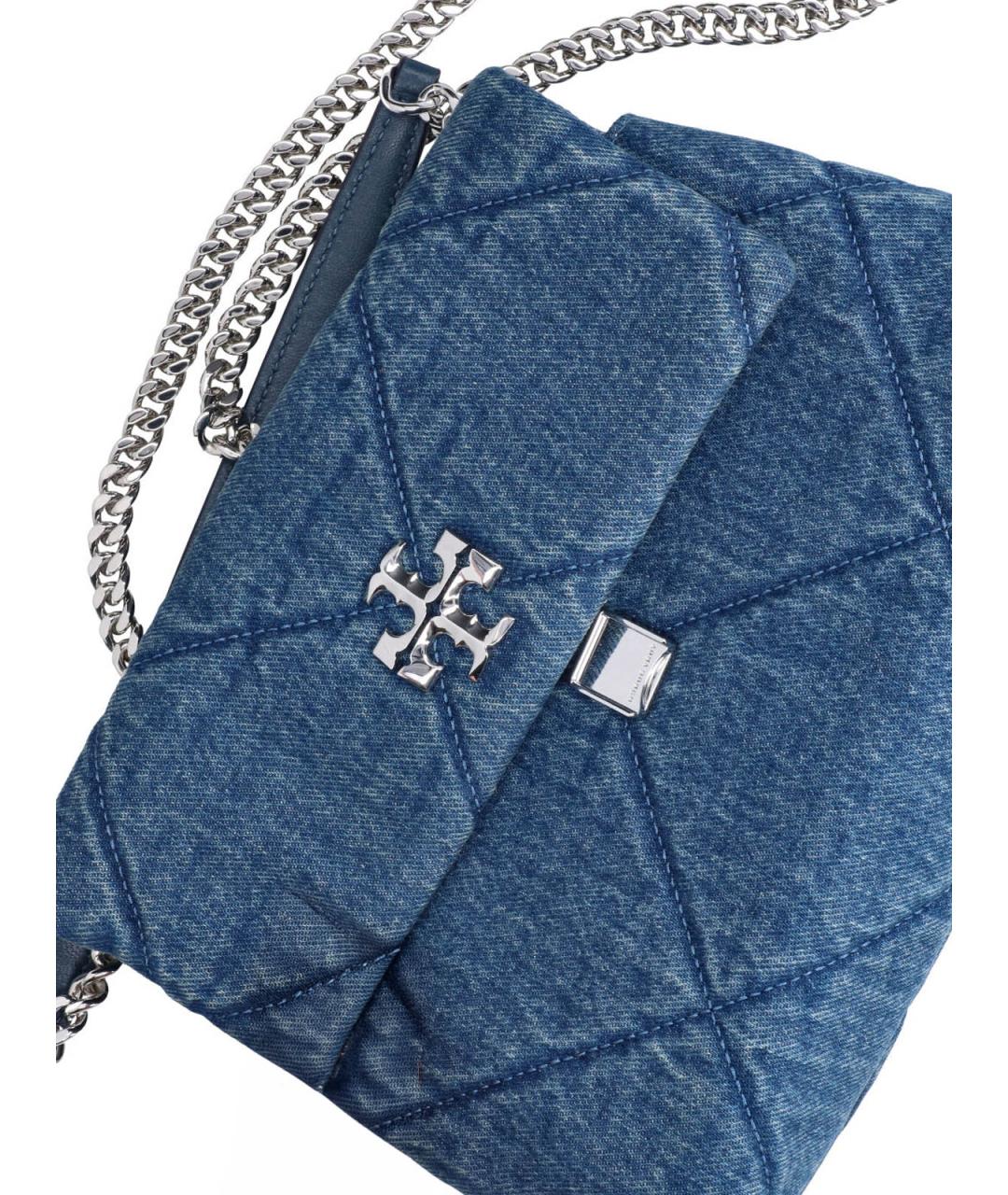 TORY BURCH Синяя хлопковая сумка через плечо, фото 4