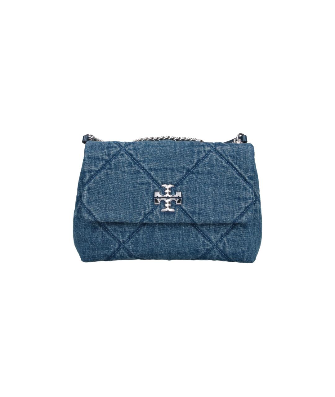 TORY BURCH Синяя хлопковая сумка через плечо, фото 1