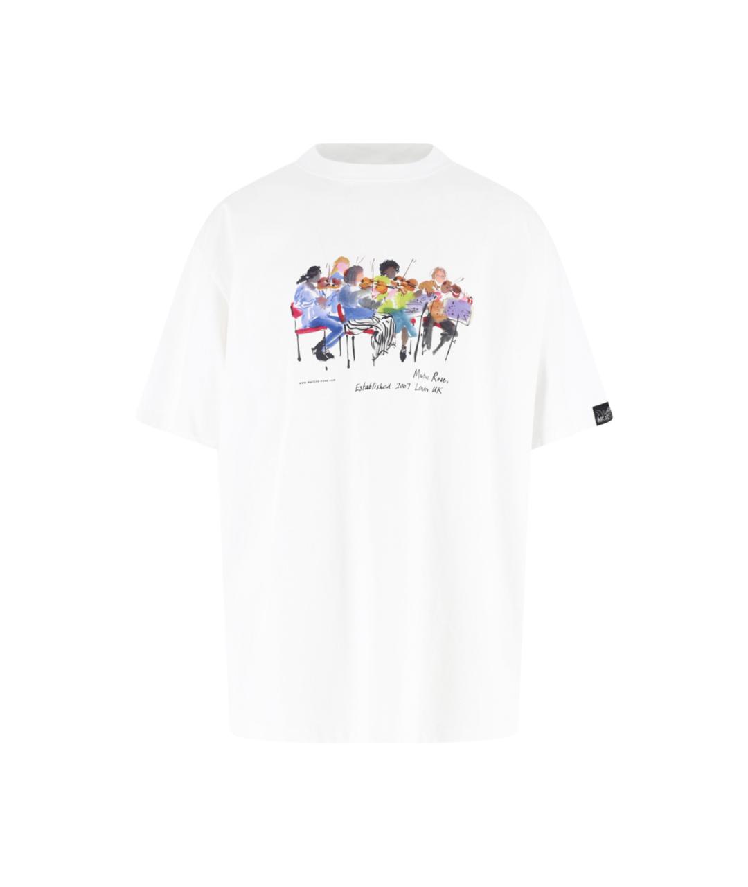 MARTINE ROSE Белая хлопковая футболка, фото 1