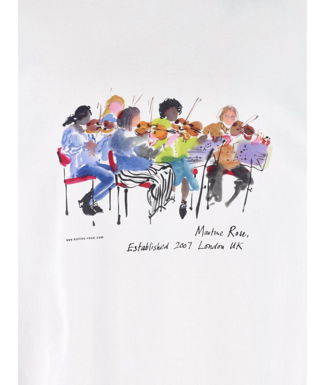 MARTINE ROSE Белая хлопковая футболка, фото 3